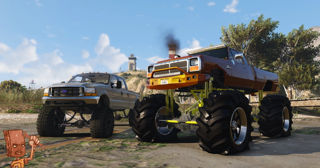 August Mods 92 Dodge Ram Mega Mud Truck &amp; F-350 Custom! - BaggedCustoms - image 1