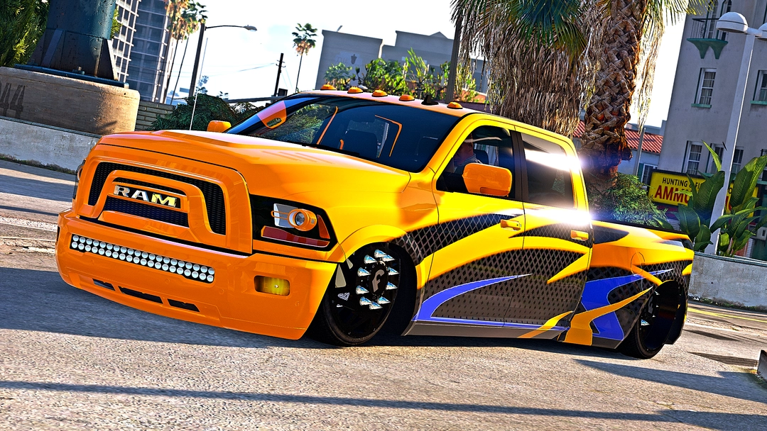 BaggedCustoms 18 Dodge Ram + Show Hauler[FiveM][Add-On] - BaggedCustoms - image 1