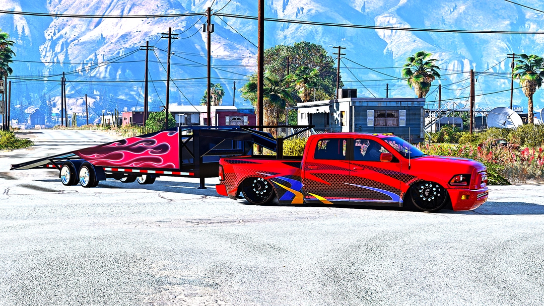 BaggedCustoms 18 Dodge Ram + Show Hauler[FiveM][Add-On] - BaggedCustoms - image 2