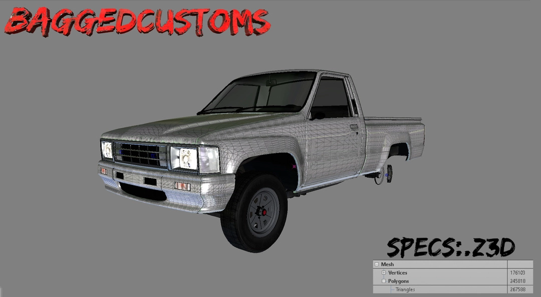 BaggedCustoms 80s Toyota Pickup [Z3D] - BaggedCustoms - image 1