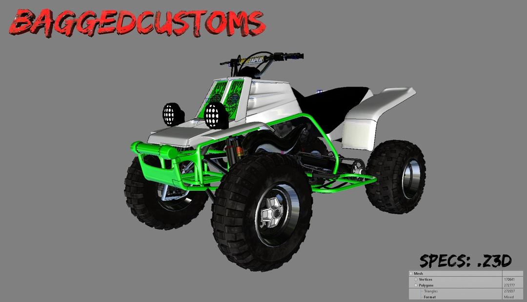 BaggedCustoms 90s Yamaha Banshee [Z3d] - BaggedCustoms - image 1
