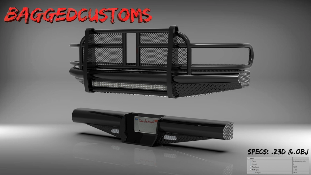 BaggedCustoms 99 Ram Ranchhand Inspired Bumpers. - BaggedCustoms - image 1