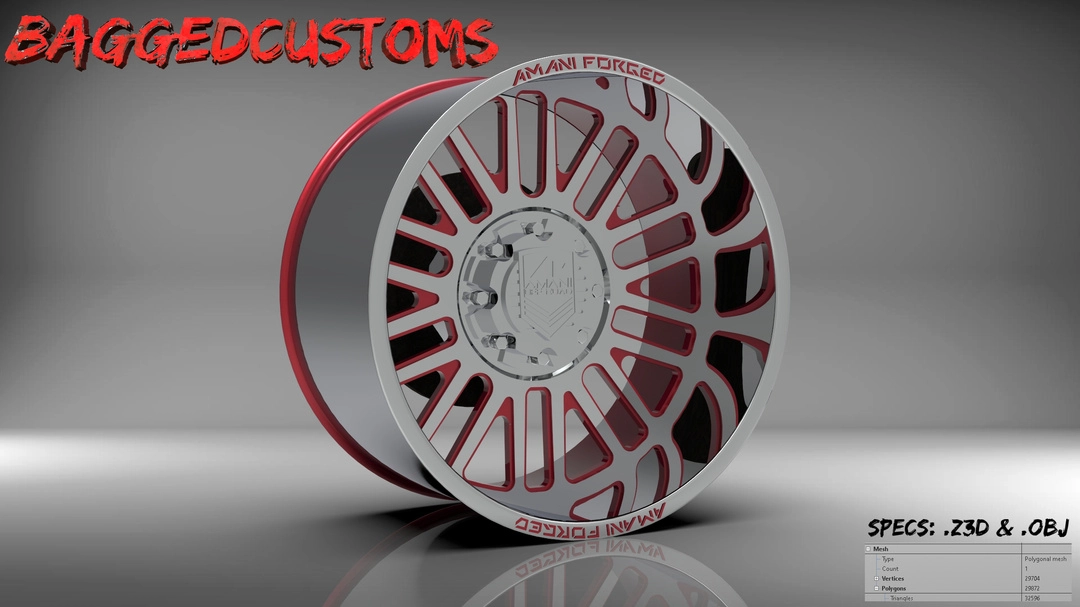 BaggedCustoms Amani Forged Bario Inspired Wheel - BaggedCustoms - image 1