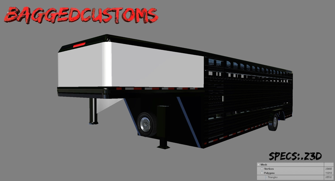 BaggedCustoms Bloomer Cattle Trailer [.Z3d] - BaggedCustoms - image 1
