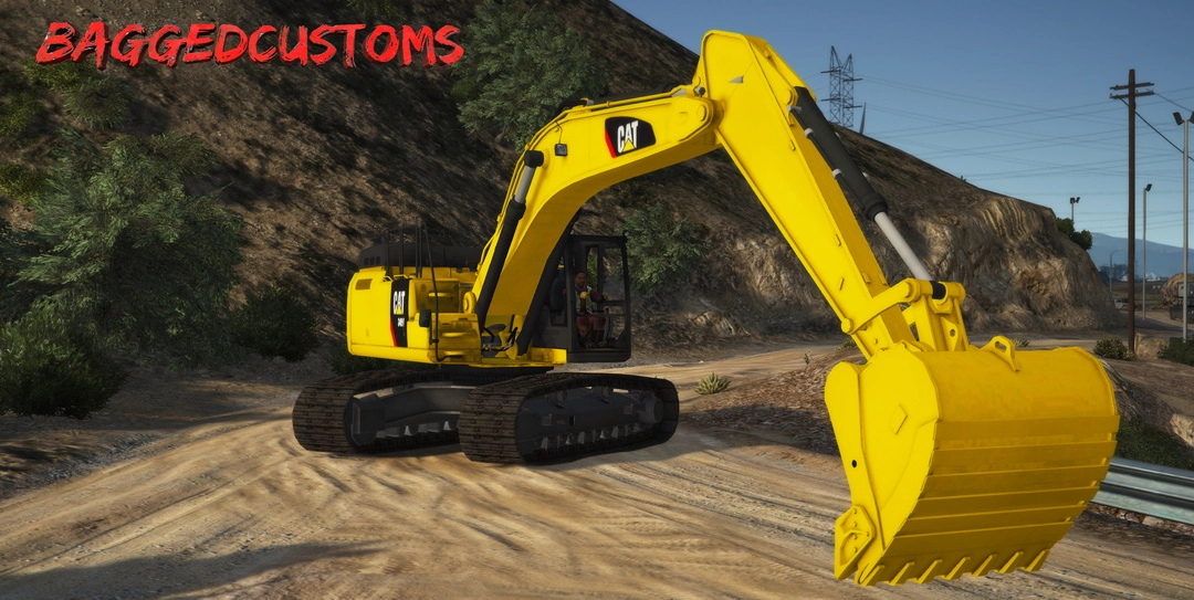 BaggedCustoms Caterpillar 349 Excavator [FIVEM ONLY][Synergy Required] - BaggedCustoms - image 1