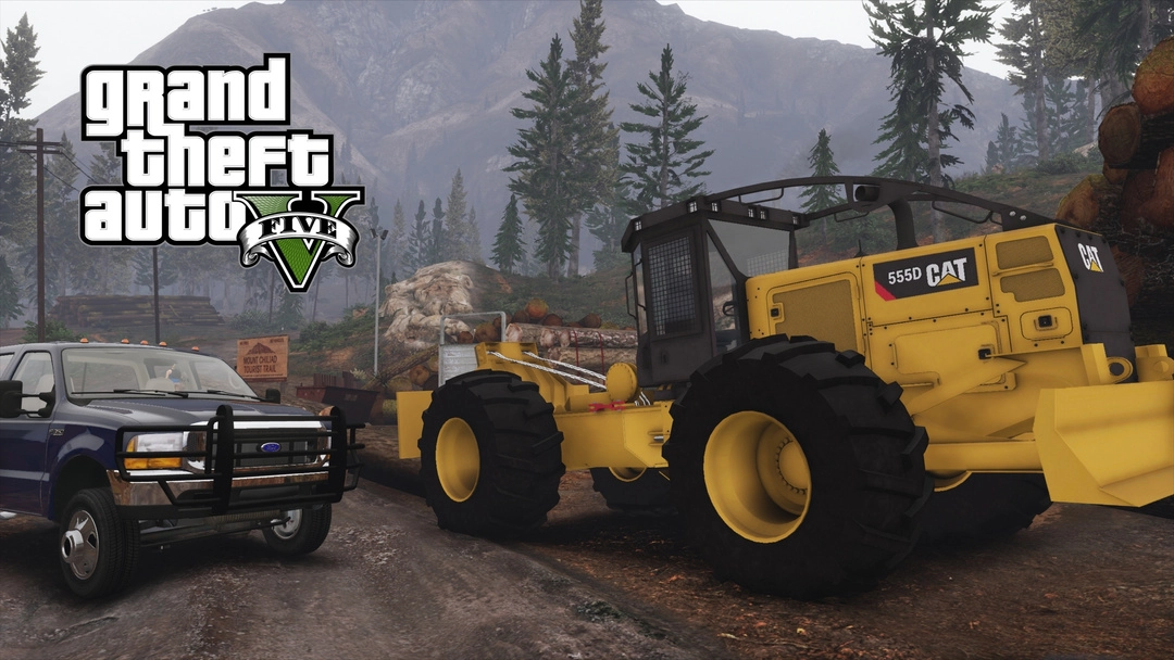 BaggedCustoms Caterpillar 555D with logs![Add-On][FiveM] - BaggedCustoms - image 1