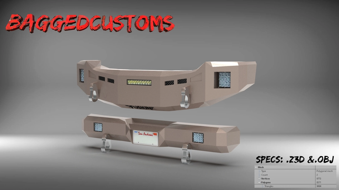 BaggedCustoms Fusion Inspired Bumpers 11/f250 - BaggedCustoms - image 1