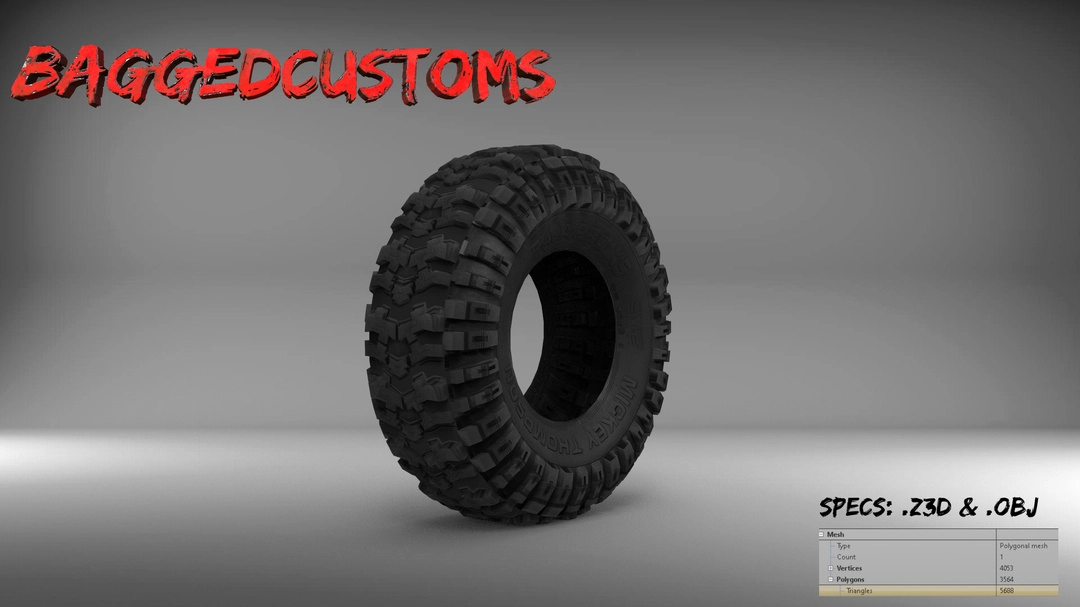 BaggedCustoms Micky Thompson Baja Pro inspired tire - BaggedCustoms - image 1