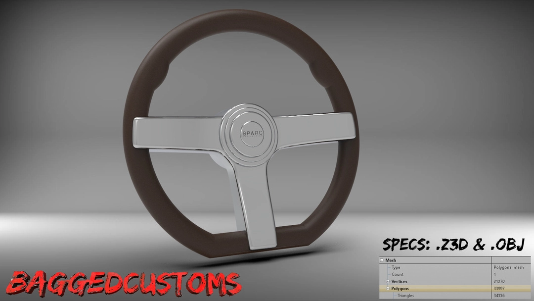 BaggedCustoms SPARC Inspired Steering Wheel - BaggedCustoms - image 1