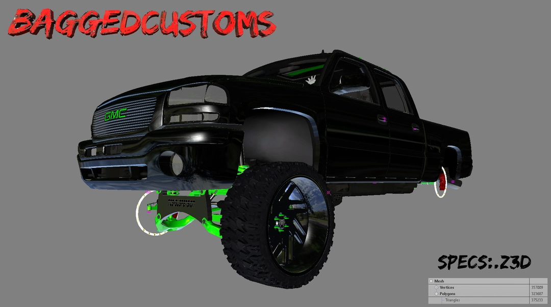 BaggedCustoms Squatted GMC 1500 [.Z3d] - BaggedCustoms - image 1