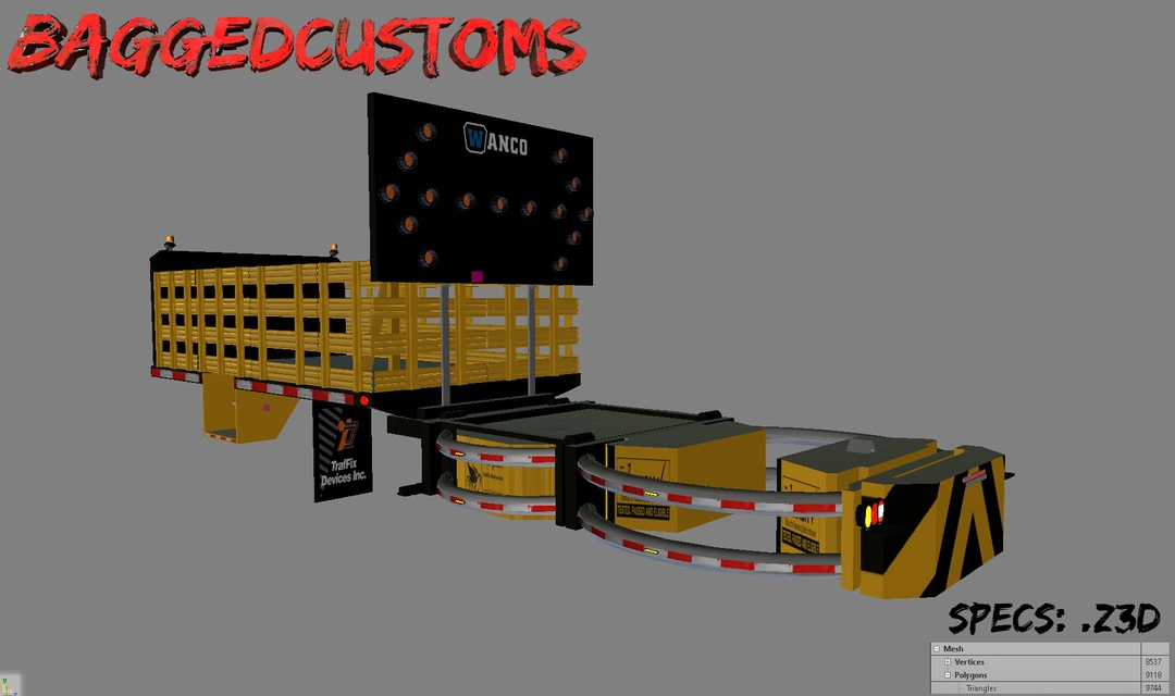 BaggedCustoms Truck Mounted Attenuator [Z3D][Animated] - BaggedCustoms - image 1