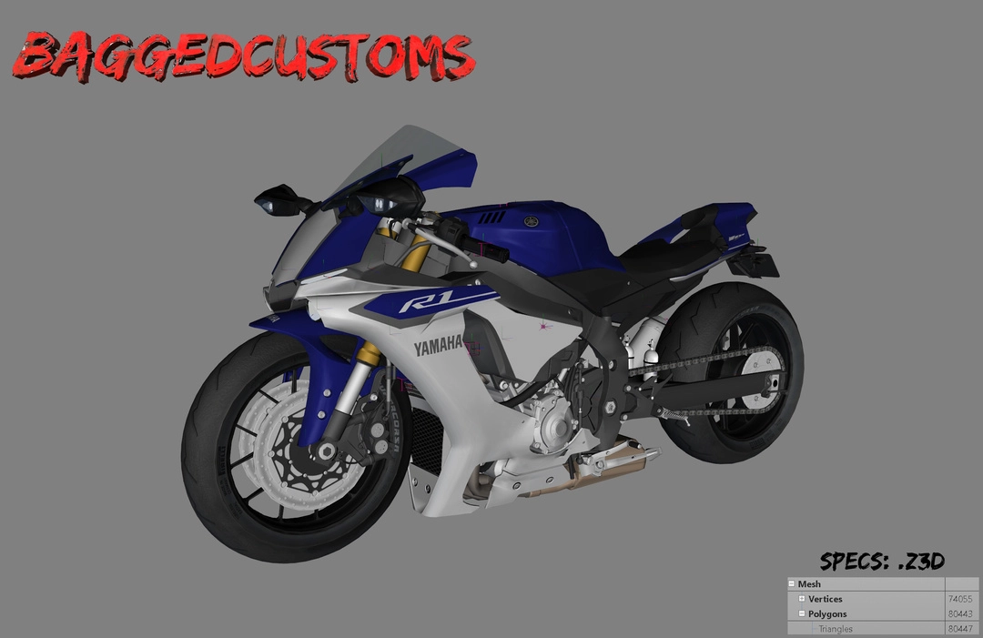 BaggedCustoms Yamaha R1 Drag [.Z3d] - BaggedCustoms - image 1