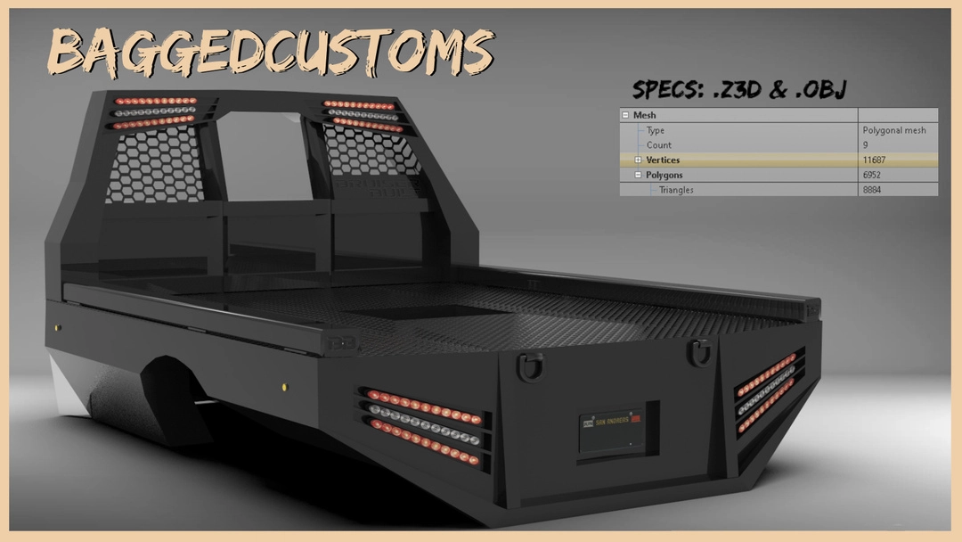 BaggedCustoms: Bruiser Inspired Flatbed - BaggedCustoms - image 1