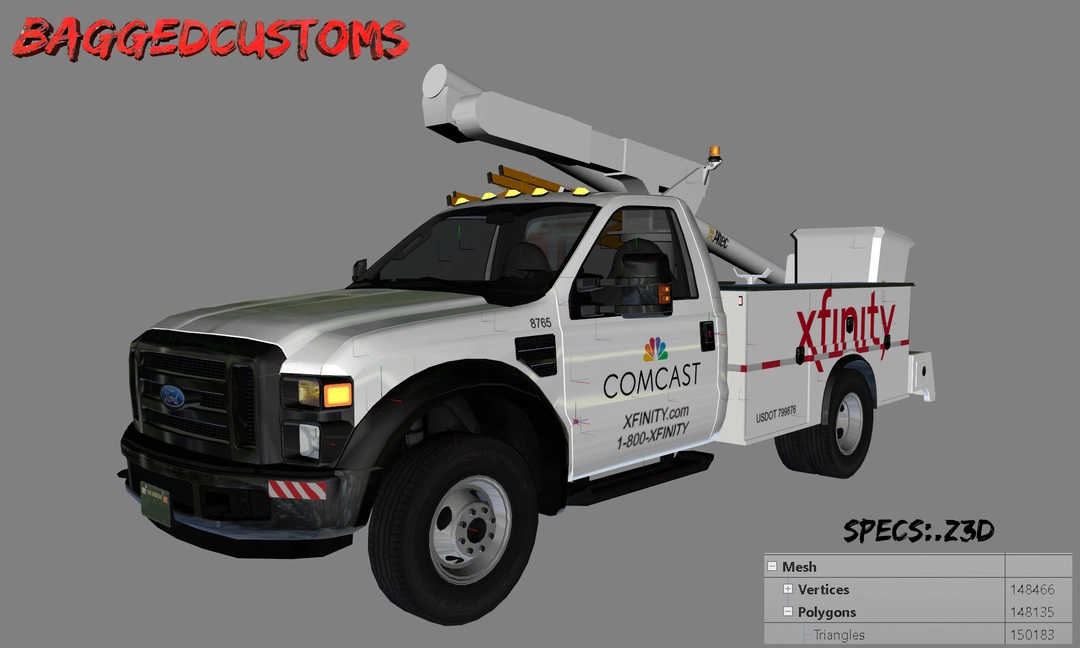 BaggedCustoms: Ford F550 Bucket Truck [.Z3d] - BaggedCustoms - image 1